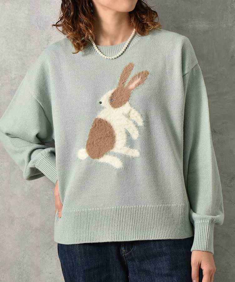 le petale Fluffy rabbitニットプルオーバー