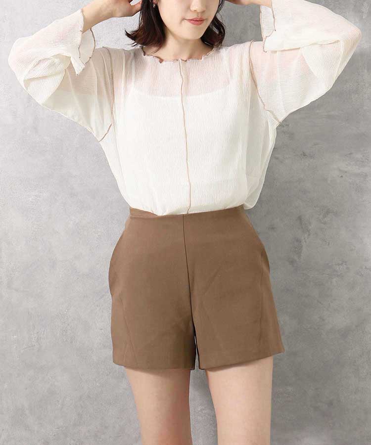 ≪SALE≫【WEB限定】前後2WAY楊柳メロウカットソー