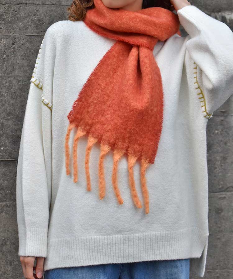 ミックスブークレマフラー