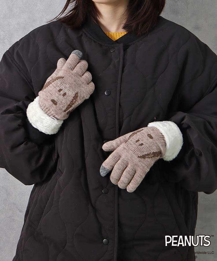 スヌーピーカオニットグローブ