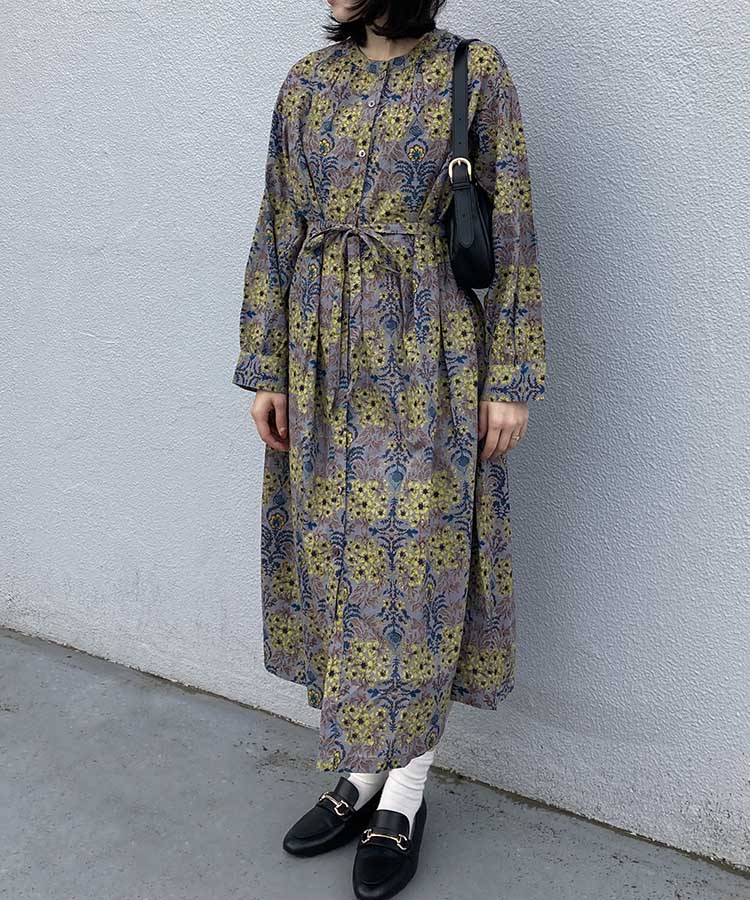 【WEB限定】ガーデンクロス前開きワンピース