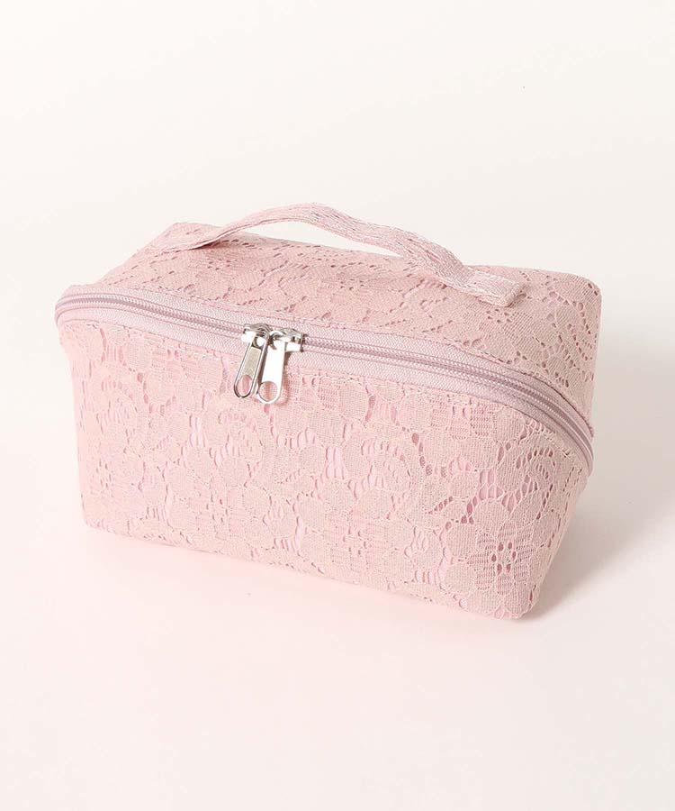 レース刺繍ビッグメイクポーチ