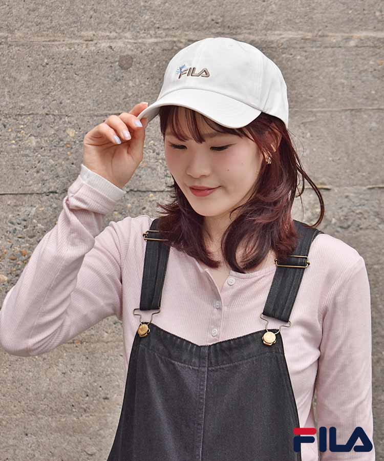 FILAフラワー刺繍キャップ