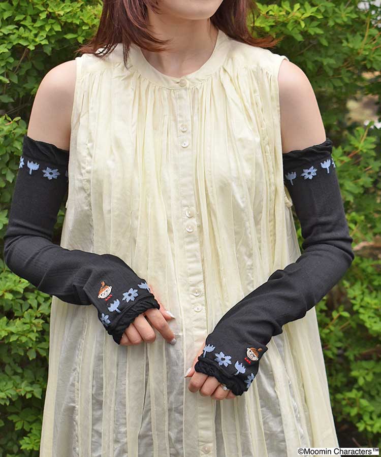 冷感花柄リトルミイ 刺繍ロンググローブ