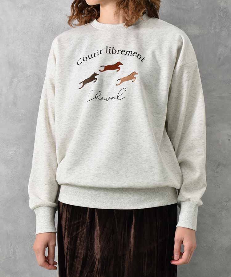 cheval刺繍スウェット