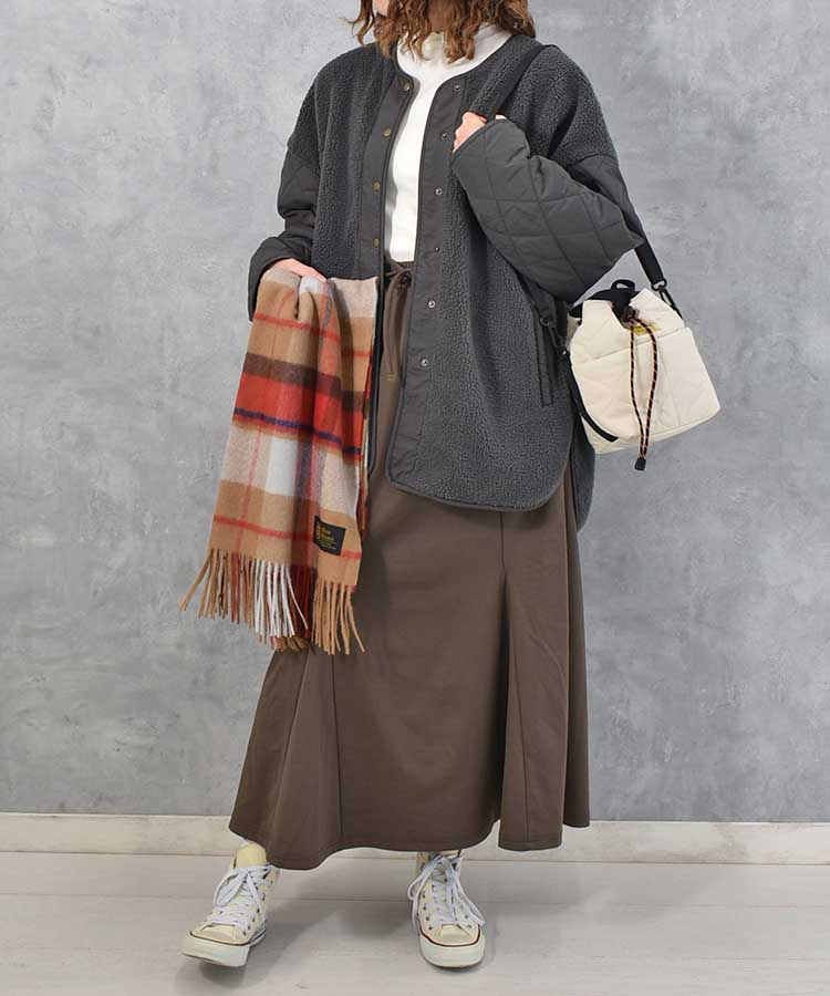 裏起毛カットツイルマーメイドスカート