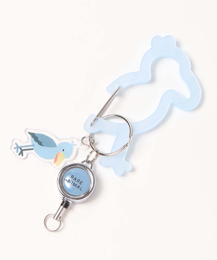 レアアニマルリール付きアクリルカラビナ