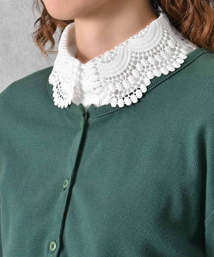 スカラップレースつけ襟