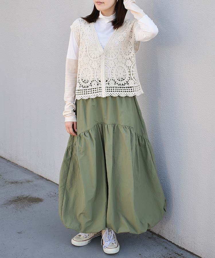 レースベストプルオーバー