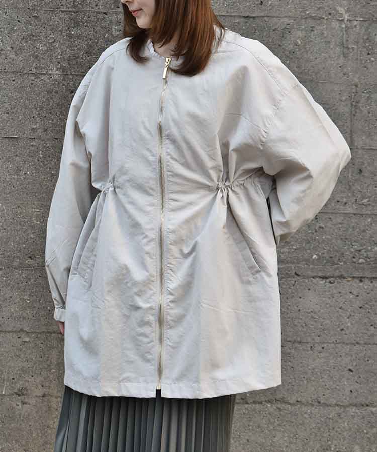 撥水加工ミドル丈コート