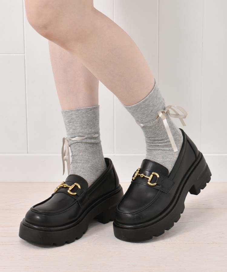 ≪SALE≫【WEB限定】ビット厚底ローファー