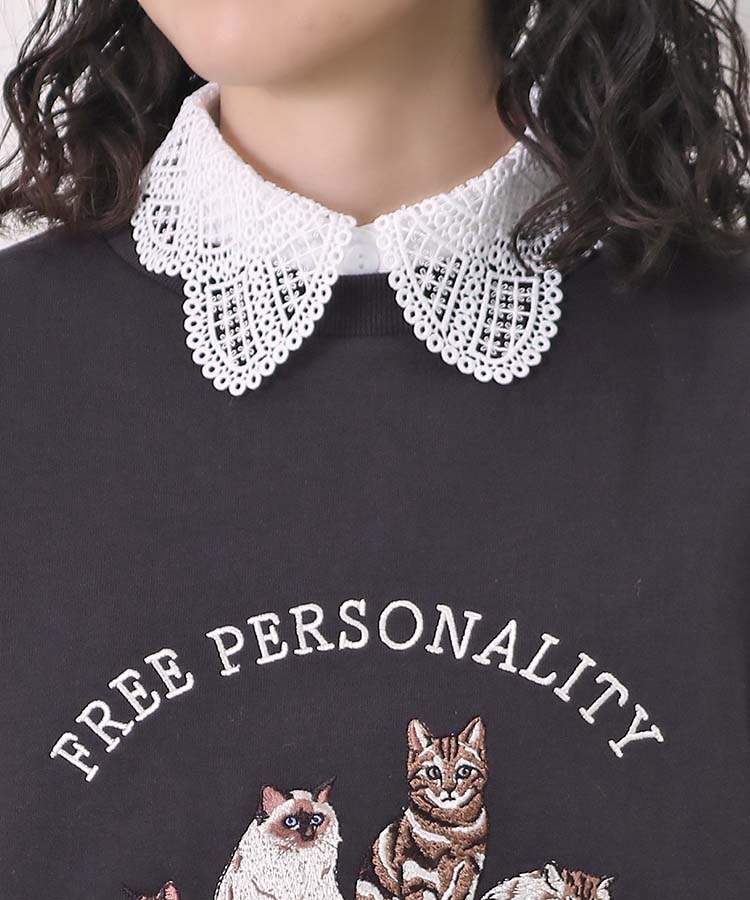 カットレース付け襟