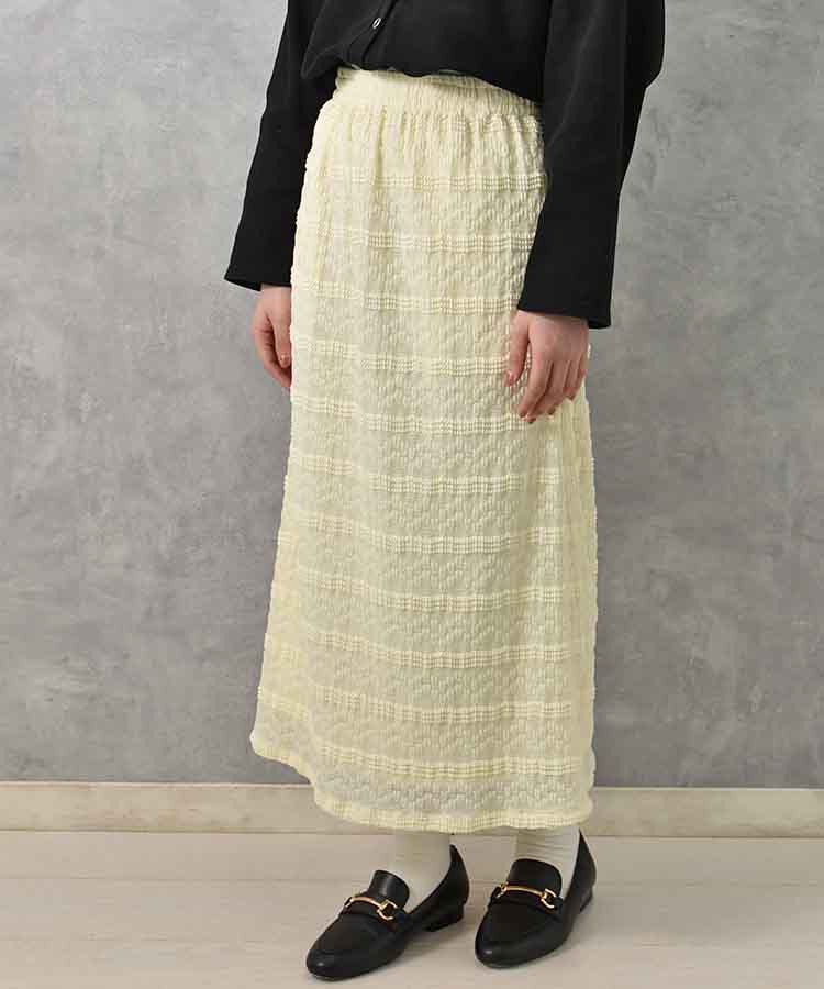 ジャガードカットソースカート