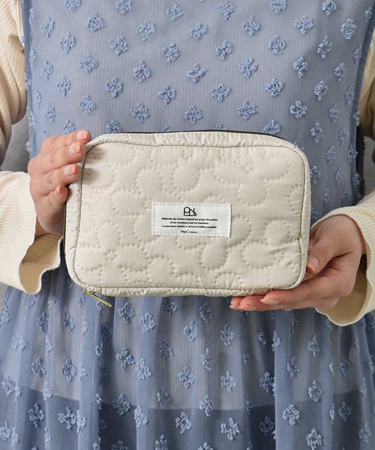 撥水キルティングガジェットポーチ