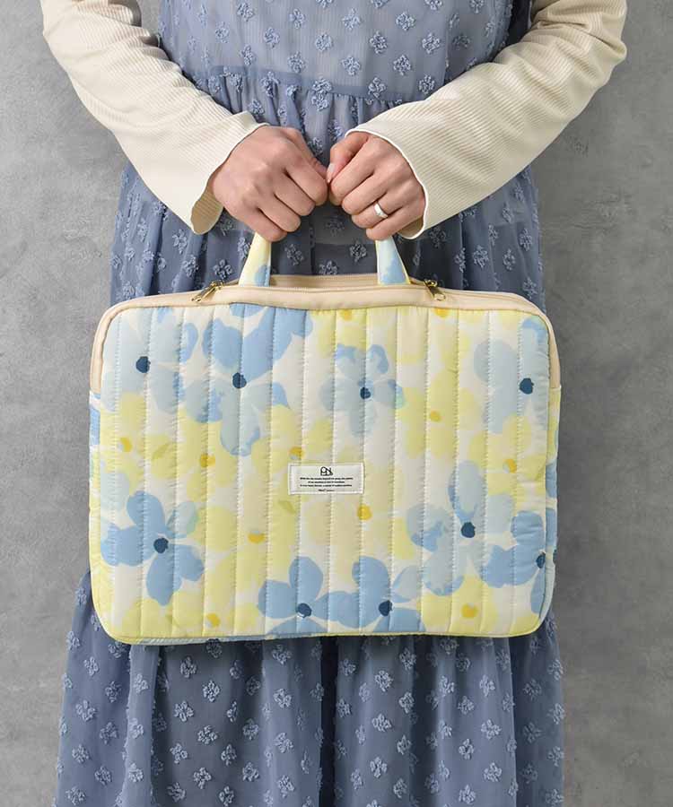 【WEB限定】フラワーはっ水キルティングPCケースL