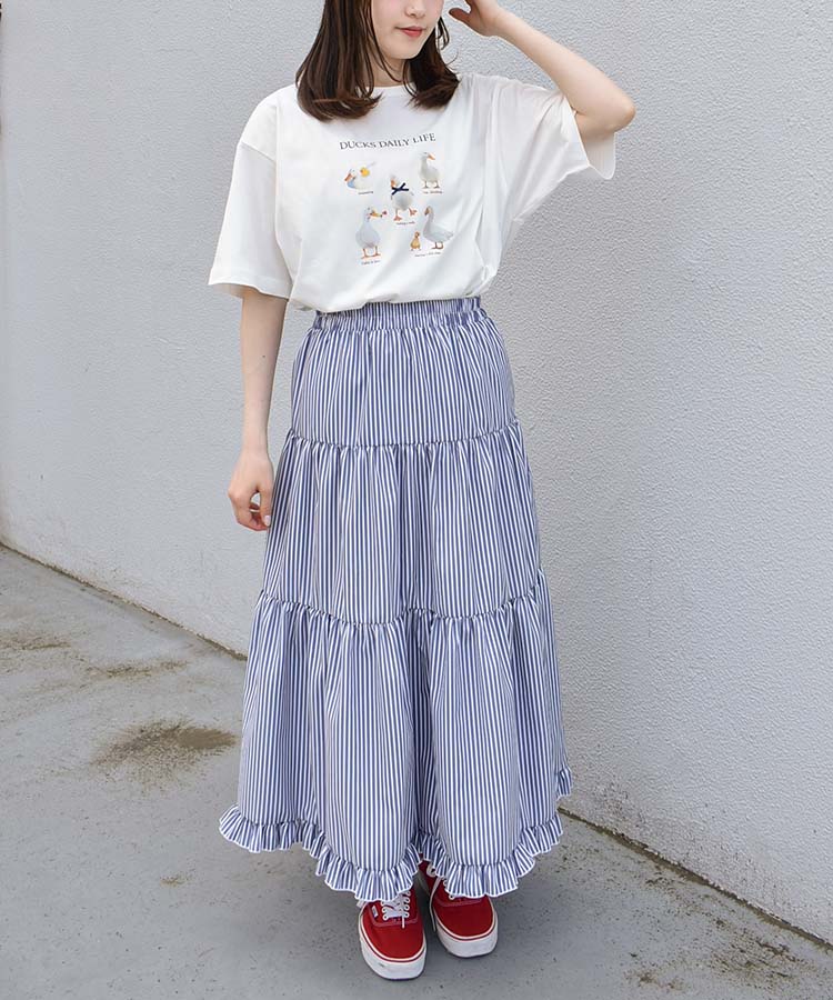 フリルティアードスカート