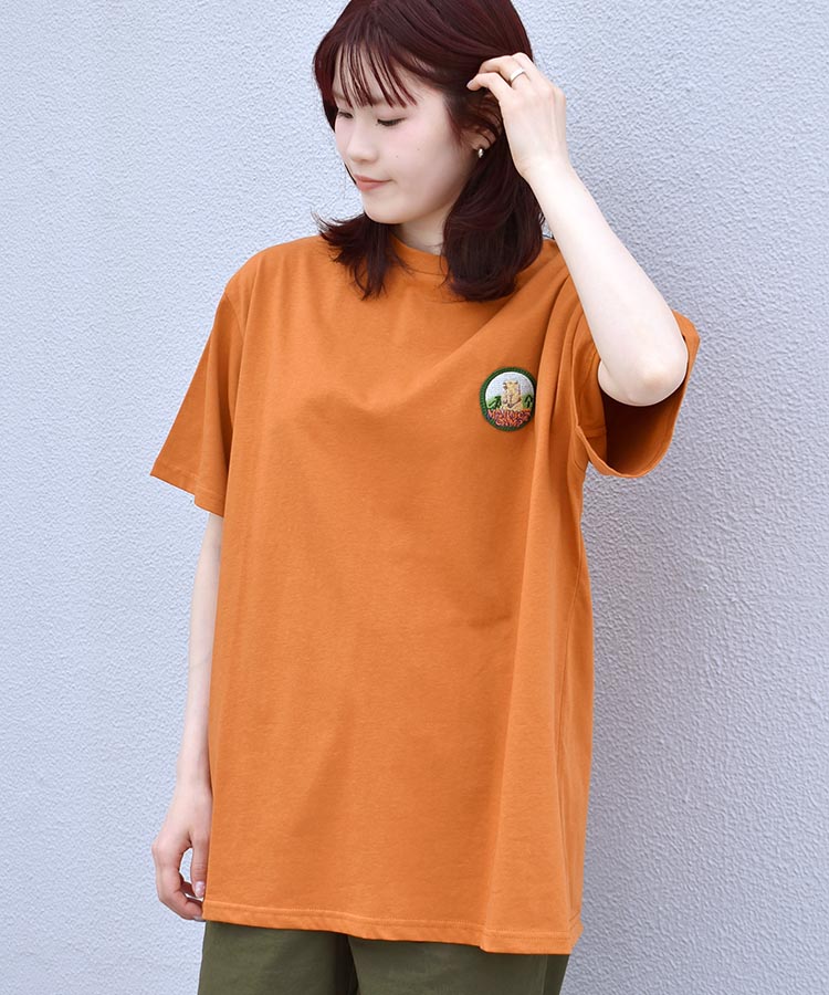 アニマルワッペン刺繍Tシャツ