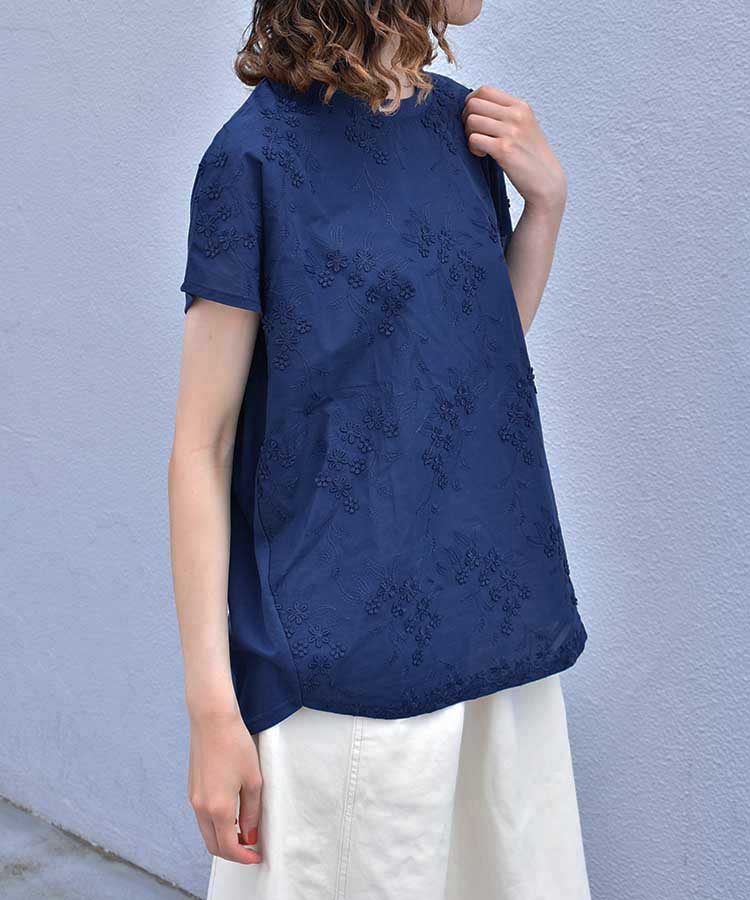 フラワー3D刺繍TシャツNO1
