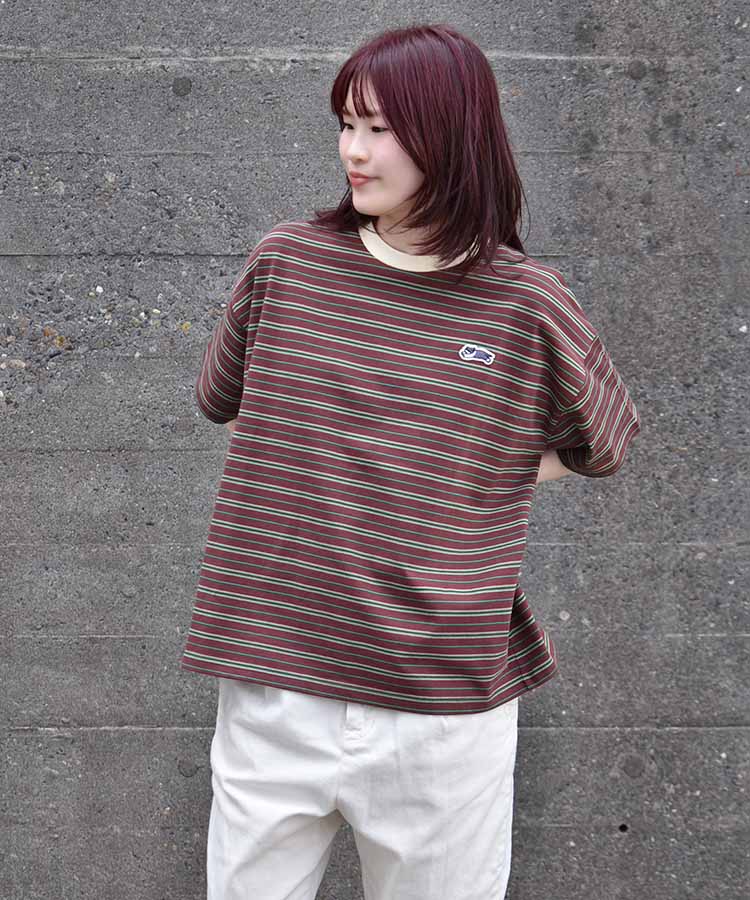 Bouncy.ワッペン付ボーダーTシャツNO2