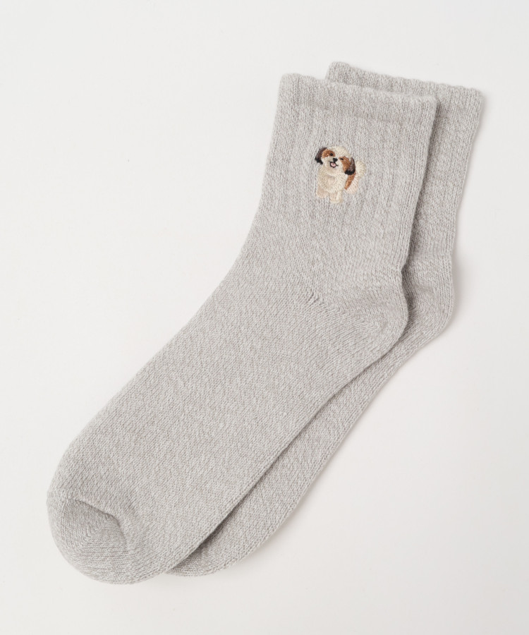 dog刺繍ソックス