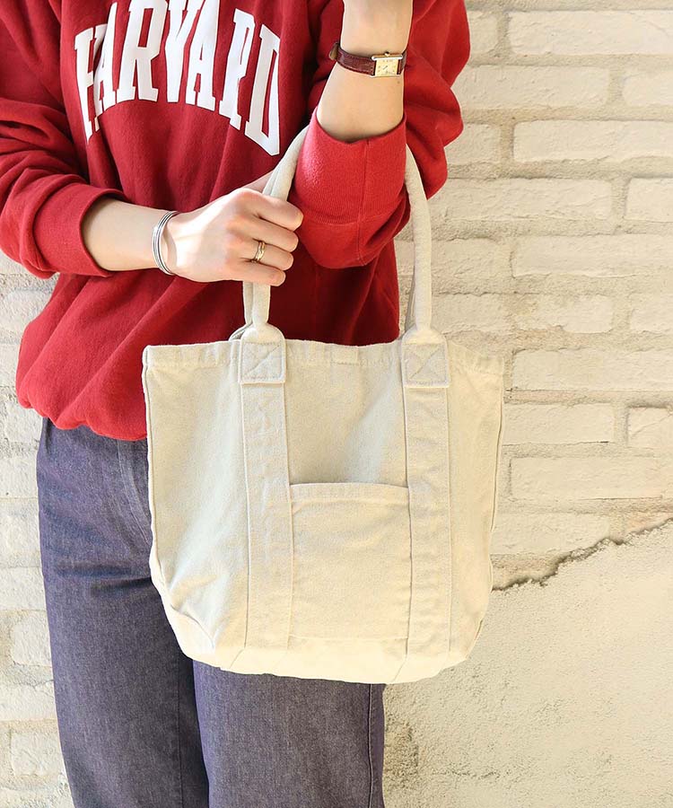 ≪SALE≫日本製品染めフロントポケットトート
