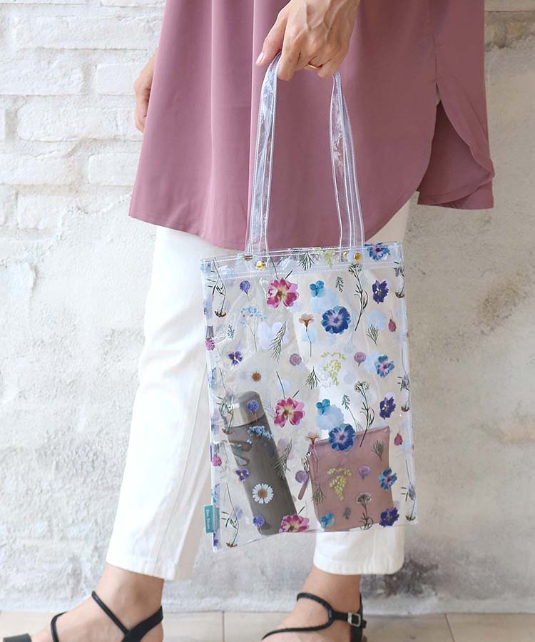 ≪SALE≫フラワーマーケット押し花クリアトート