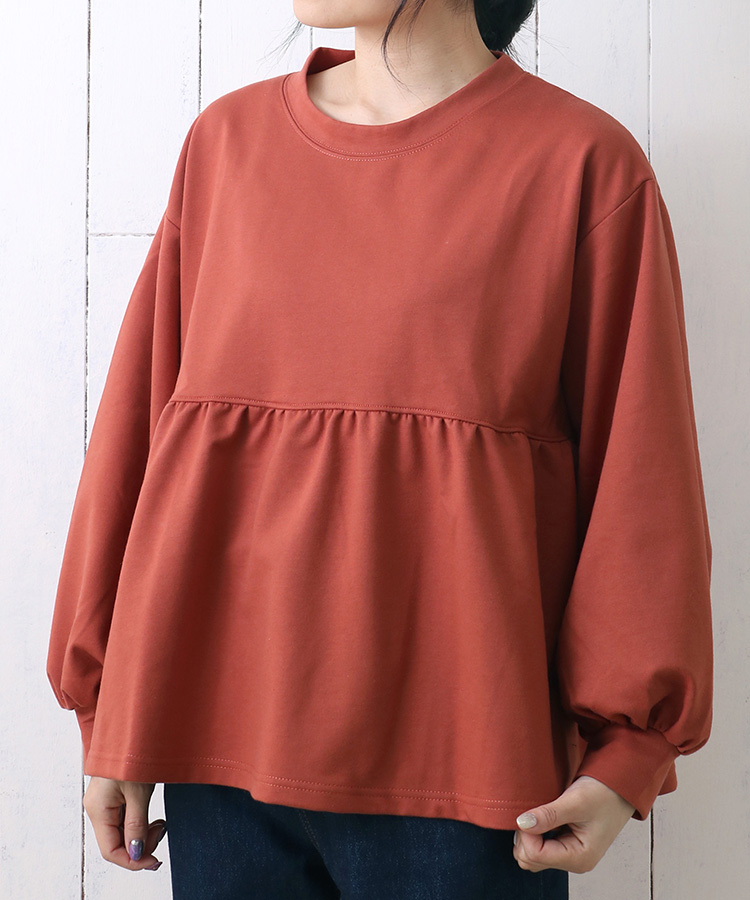 ≪SALE≫コットンギャザープルオーバー