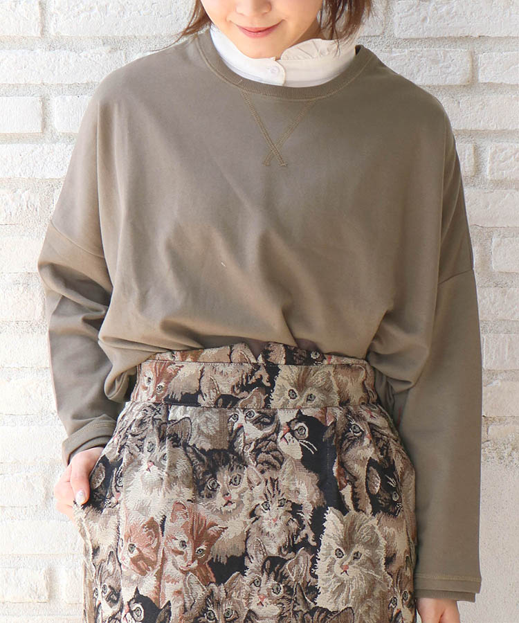 ≪OUTLET≫裏起毛ワイドプルオーバー
