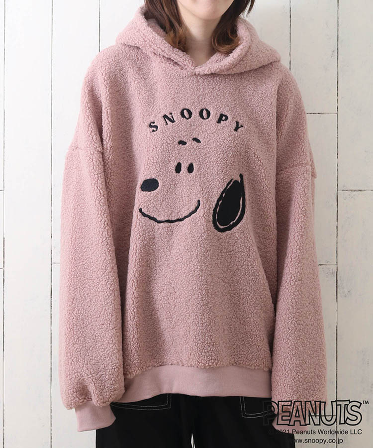 ≪SALE≫スヌーピーフェイスボアパーカー