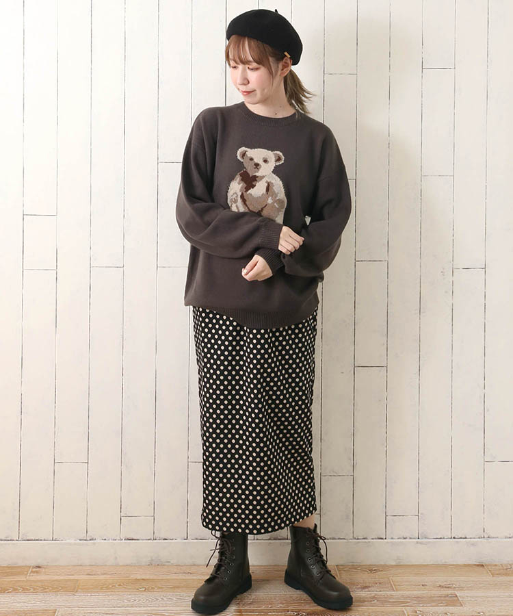 ≪OUTLET≫ドットタイトスカート