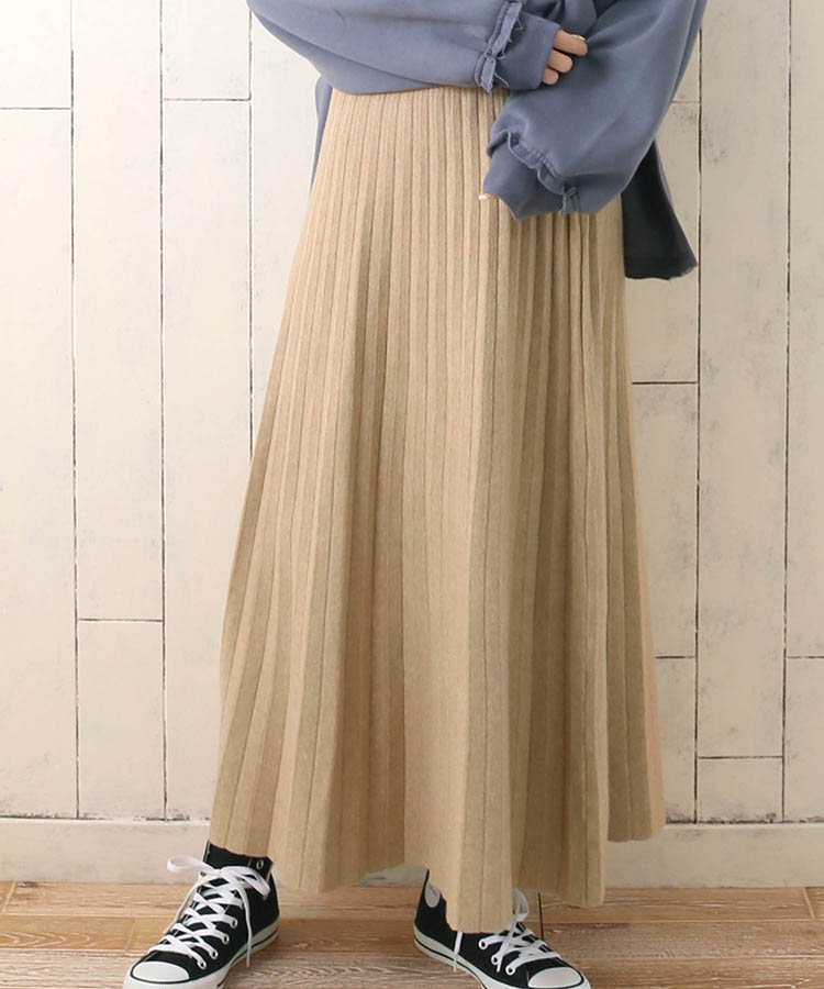 ≪OUTLET≫プリーツニットスカート