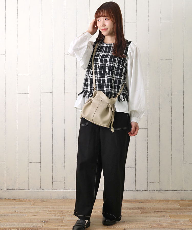 ≪SALE≫合皮ミニ巾着ショルダー