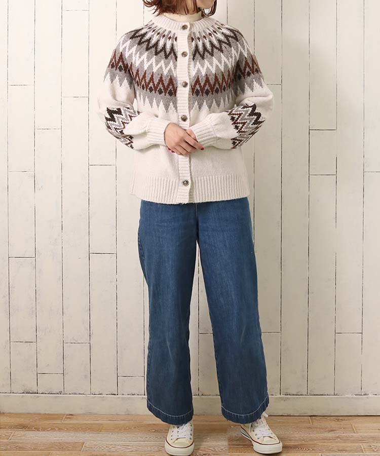 ≪SALE≫ノルディック柄カーディガン