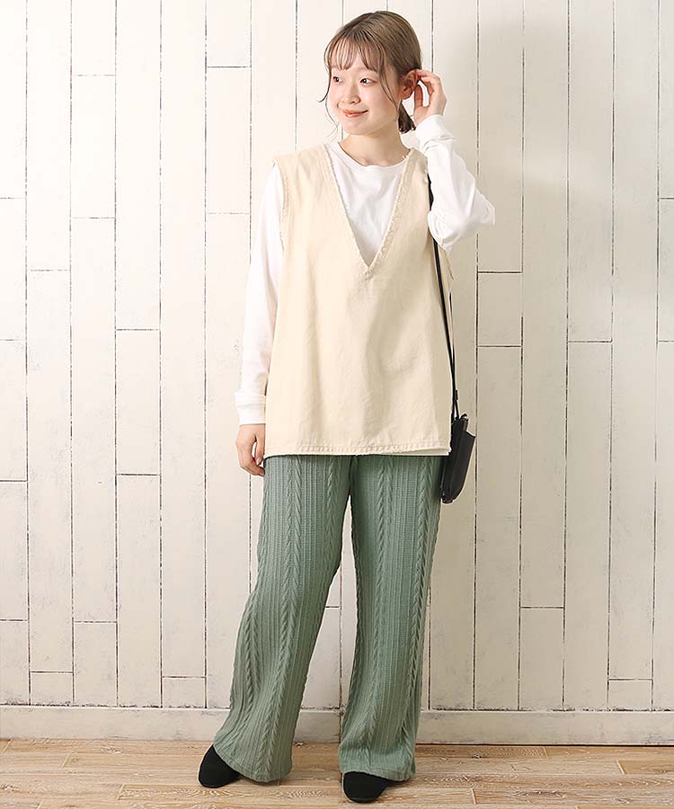 ≪SALE≫ニットストレートパンツ
