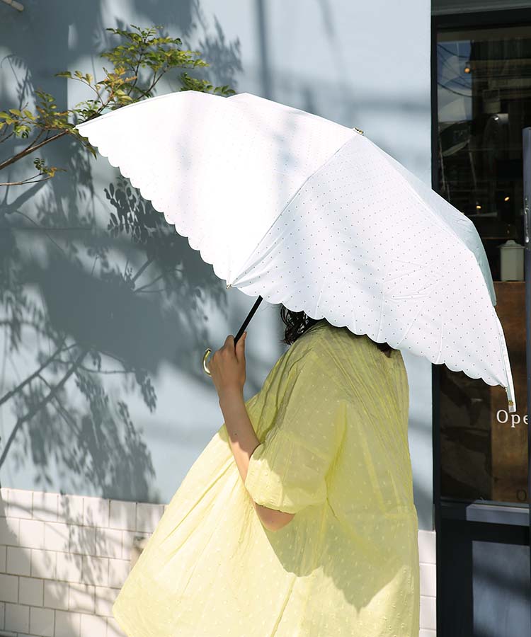 ≪OUTLET≫ドットグリッターヒートカット雨折傘