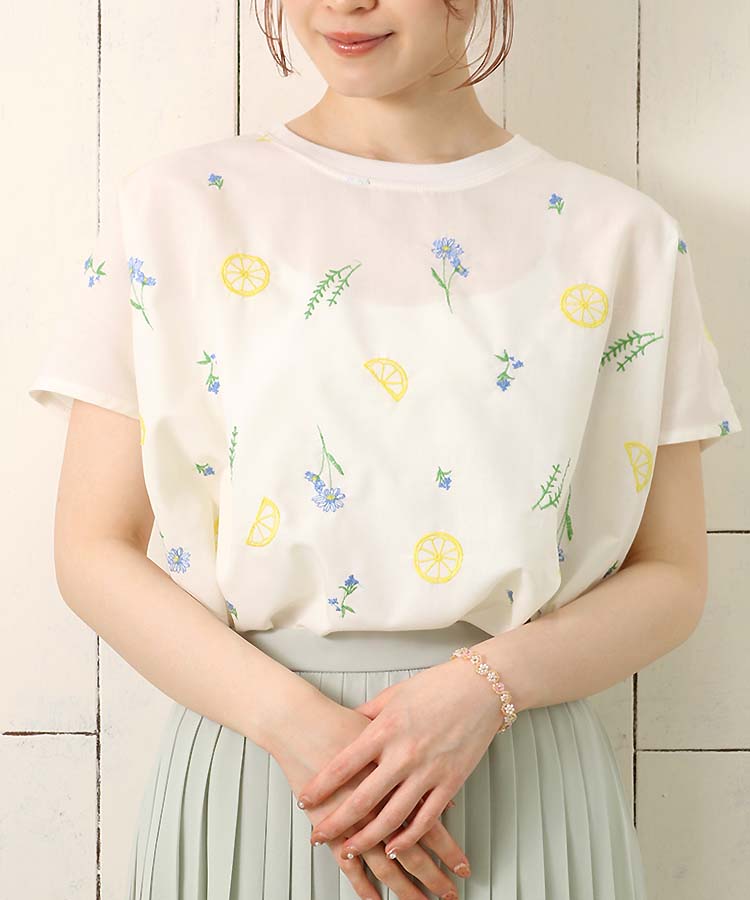 【WIND AND SEA】ウィンダンシー レモンロゴ  Tシャツ  檸檬　刺繍