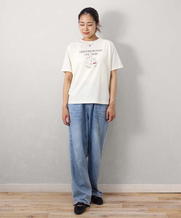 ≪SALE≫le petaleツインキャットリボンTシャツ