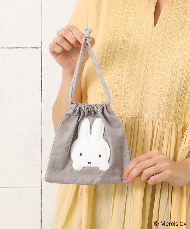 MIFFY CHERRY APPLIQUE巾着