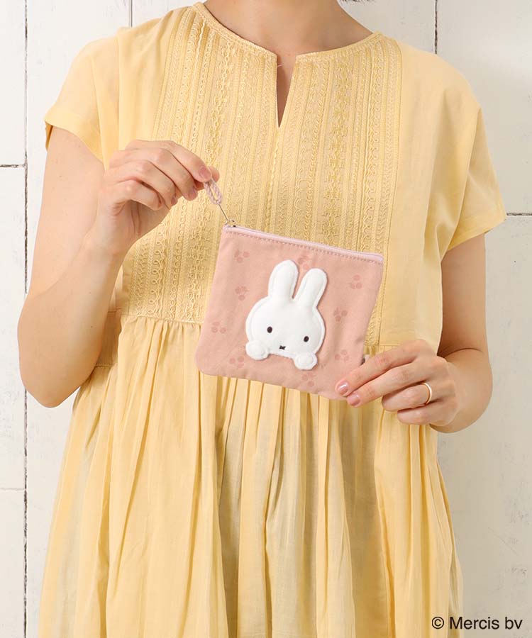 MIFFY CHERRY APPLIQUEミニフラットポーチ