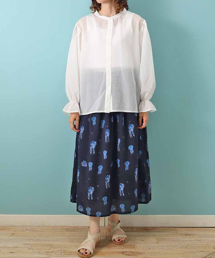 ≪SALE≫シアーバックリボンブラウス