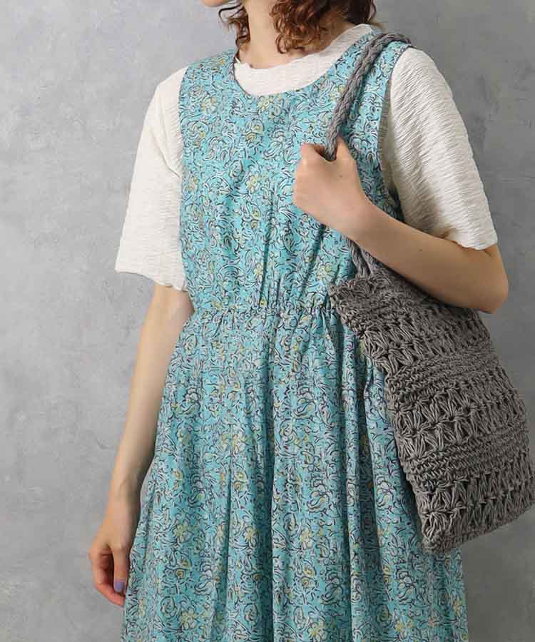 ≪SALE≫袖なし総柄ワンピース25NO6