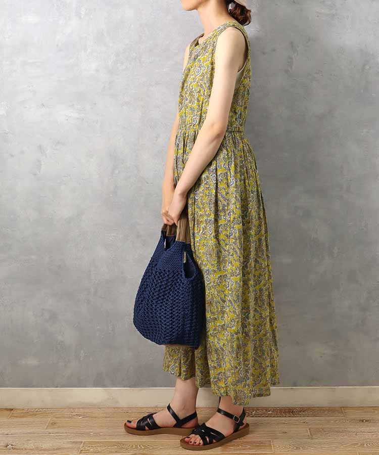 ≪SALE≫袖なし総柄ワンピース25NO2