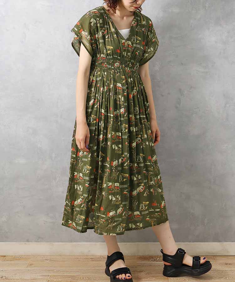 ≪SALE≫アニマル総柄ワンピース