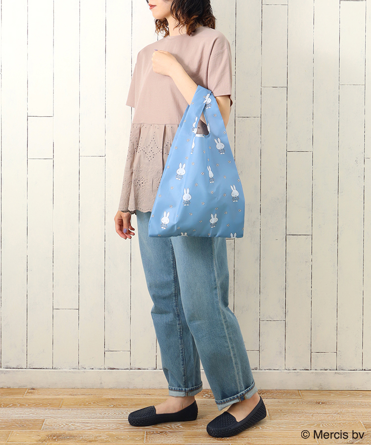 MIFFY BLUE FLOWERショッピングバッグS