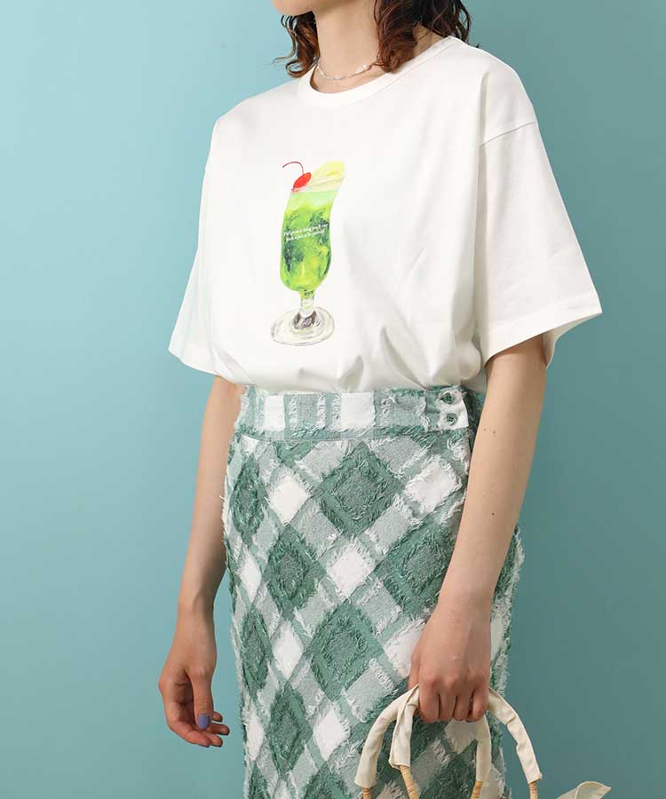 クリームソーダプリントTシャツ