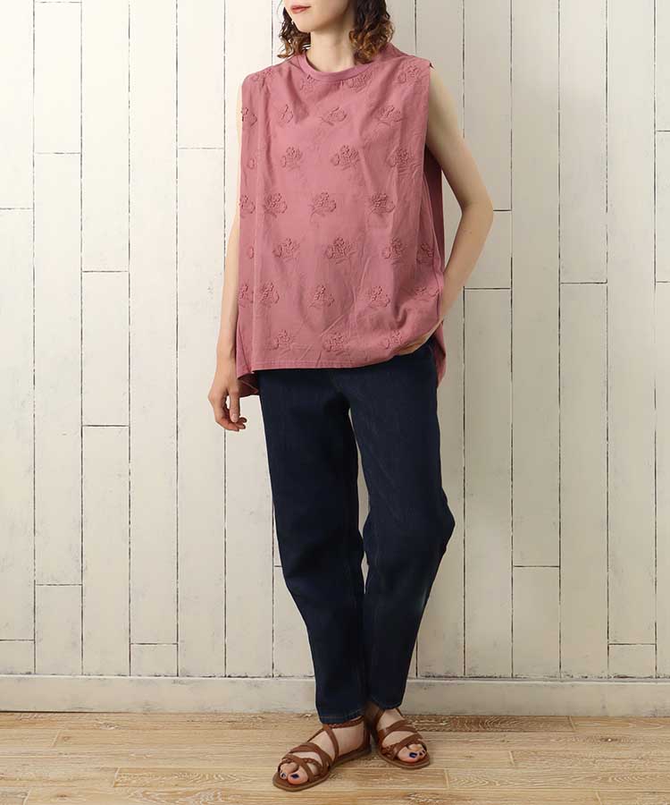 ≪SALE≫ノースリーブ3D刺繍ブラウス