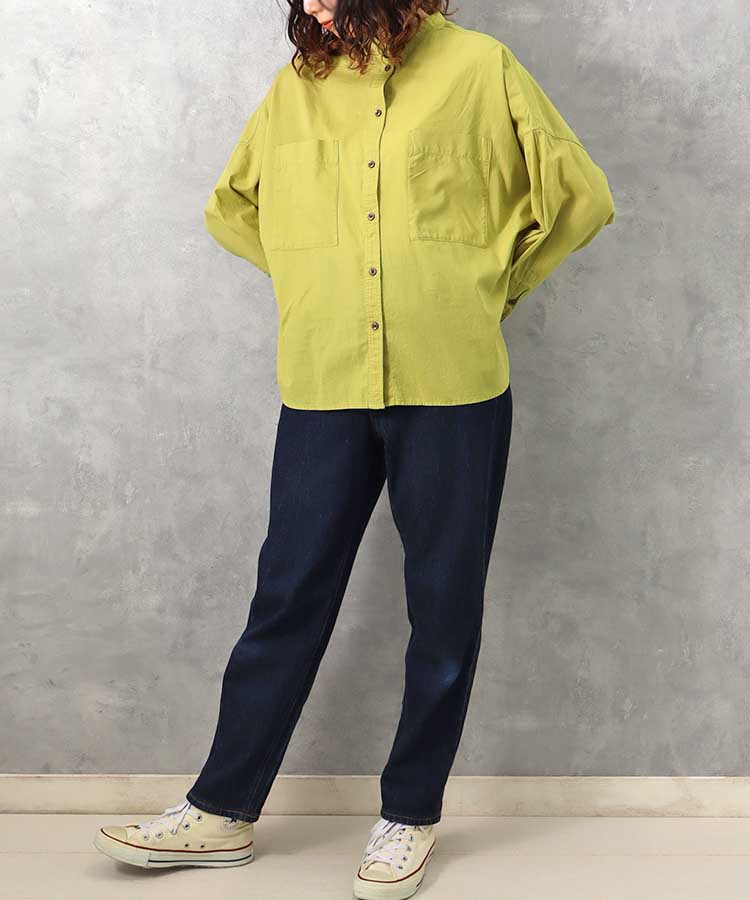 バンドカラーシャツ