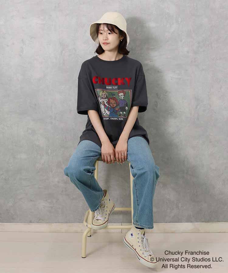 CHUCKYバンド風イラストTシャツ