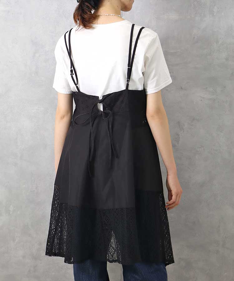 le petaleパッチワークレースキャミワンピース