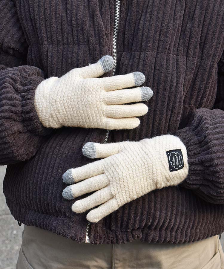 ≪SALE≫スマホタッチシンプルニットグローブ